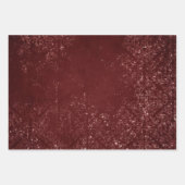 Glimmery Henna Grunge | Rich Blood Red Glam Damask Inpakpapier Vel (Voorkant 2)
