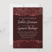 Glimmery Henna Grunge | Rich Blood Red Glam Damask Kaart (Voorkant)