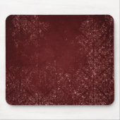 Glimmery Henna Grunge | Rich Blood Red Glam Damask Muismat (Voorkant)
