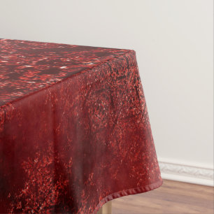 Glimmery Henna Grunge Rich Blood Red Glam Damask Tafelkleed