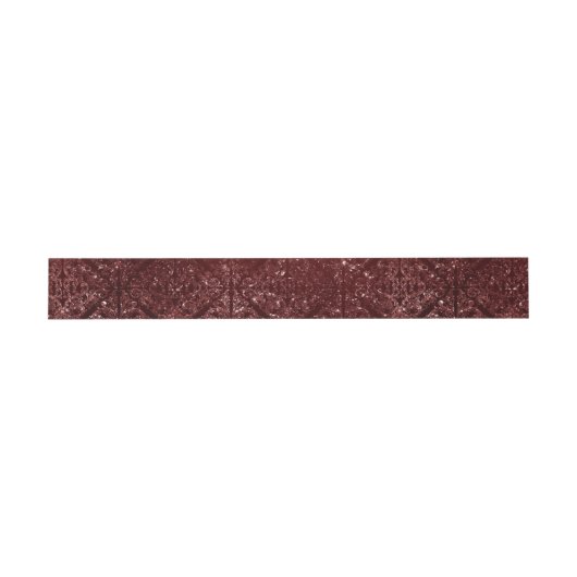 Glimmery Henna Grunge | Rich Blood Red Glam Damask Uitnodigingen Wikkel (Vlak)