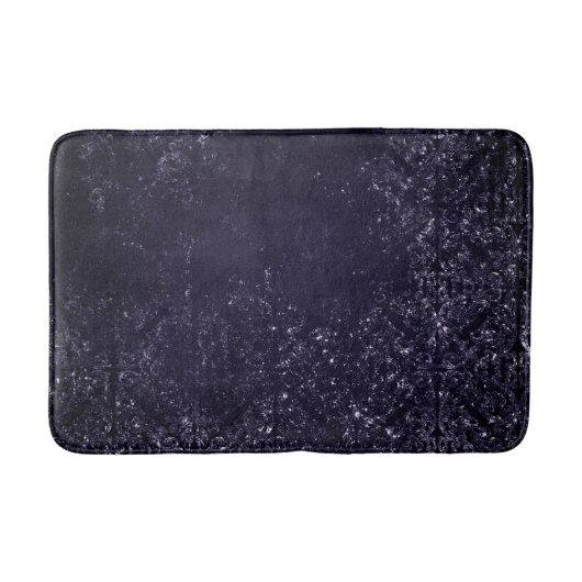 Glimmery Indigo Grunge | Midnight Paars Damask Badmat (Voorkant)