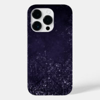 Glimmery Indigo Grunge | Midnight Paars Damask