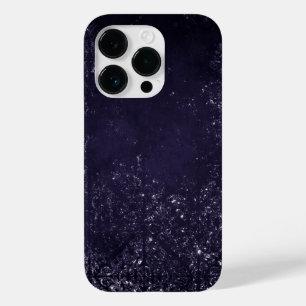Glimmery Indigo Grunge   Midnight Paars Damask Case-Mate iPhone 14 Pro Hoesje