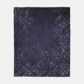 Glimmery Indigo Grunge | Midnight Paars Damask Fleece Deken (Voorkant)