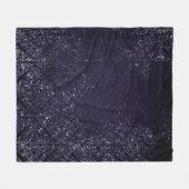 Glimmery Indigo Grunge | Midnight Paars Damask Fleece Deken (Voorkant (Horizontaal))