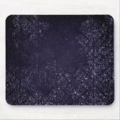Glimmery Indigo Grunge | Midnight Paars Damask Muismat (Voorkant)