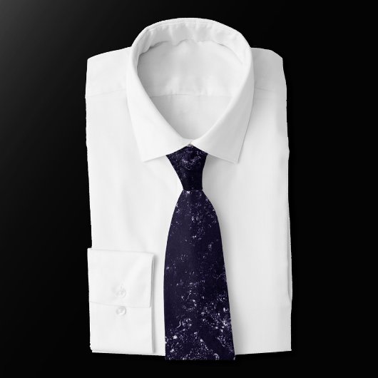 Glimmery Indigo Grunge | Midnight Paars Damask Stropdas
