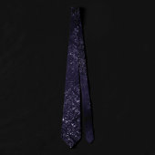 Glimmery Indigo Grunge | Midnight Paars Damask Stropdas