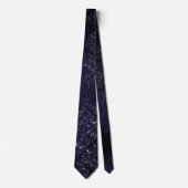 Glimmery Indigo Grunge | Midnight Paars Damask Stropdas (Voorkant)