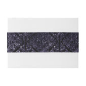 Glimmery Indigo Grunge | Midnight Purple Damask Uitnodigingen Wikkel (Achterkant Voorbeeld)