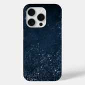 Glimmery Navy Grunge | Donker saffierblauw damast Case-Mate iPhone Case (Achterkant)