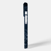 Glimmery Navy Grunge | Donker saffierblauw damast Case-Mate iPhone Case (Achterkant / Links)