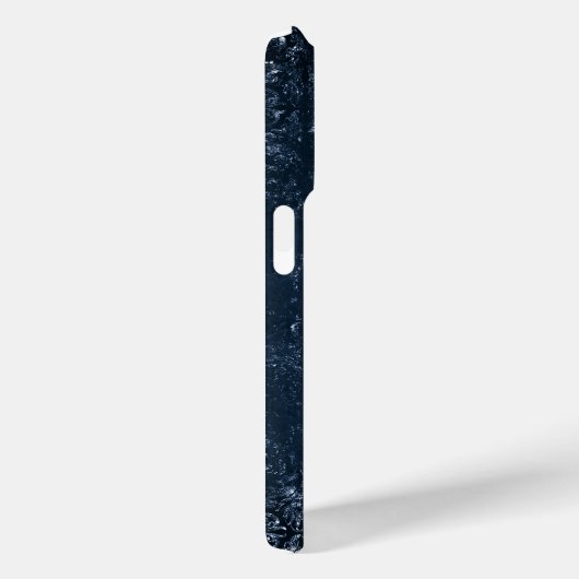 Glimmery Navy Grunge | Donker saffierblauw damast Case-Mate iPhone Case (Achterkant / Rechts)