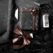 Glimmery Onyx Grunge | Silvery Black Glam Damask Cadeaupapier