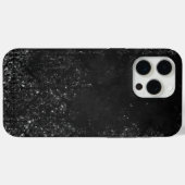 Glimmery Onyx Grunge | Silvery Black Glam Damask Case-Mate iPhone Case (Achterkant (horizontaal))