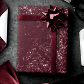 Glimmery Wine Grunge | Sangria Bordeaux Damask Cadeaupapier