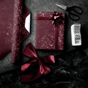 Glimmery Wine Grunge   Sangria Bordeaux Damask Cadeaupapier