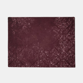 Glimmery Wine Grunge | Sangria Bordeaux Damask Deurmat