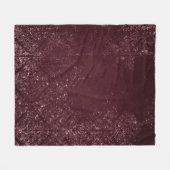 Glimmery Wine Grunge | Sangria Bordeaux Damask Fleece Deken (Voorkant (Horizontaal))