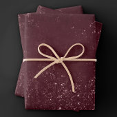 Glimmery Wine Grunge | Sangria Bordeaux Damask Inpakpapier Vel