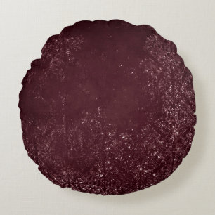 Glimmery Wine Grunge   Sangria Bordeaux Damask Rond Kussen
