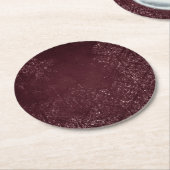 Glimmery Wine Grunge | Sangria Bordeaux Damask Ronde Kartonnen Onderzetter (Gebogen)
