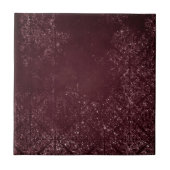 Glimmery Wine Grunge | Sangria Bordeaux Damask Tegeltje (Voorkant)