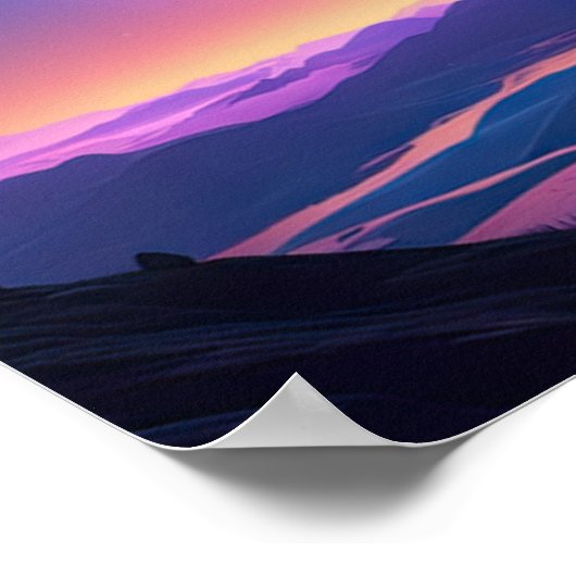 Glimp van de sterrenvallei op de heuvel poster (Hoek)