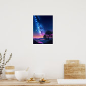 Glimp van de sterrenvallei op de heuvel poster (Keuken)