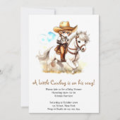 Glimp van West: Rustiek Cowboy Baby shower Kaart (Voorkant)