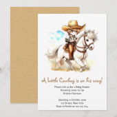 Glimp van West: Rustiek Cowboy Baby shower Kaart (Voorkant / Achterkant)