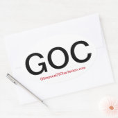 Glimpen van Charleston Bumpersticker — 4 Pack Ovale Sticker (Envelop)