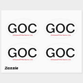 Glimpen van Charleston Bumpersticker — 4 Pack Ovale Sticker (Vel)