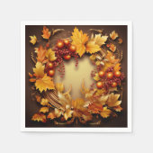 Glimpen van de herfst: kransoogst servet (Voorkant)