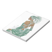 Glimpse of Elegance: Groene Rugloze Jurk Design Notitieblok (Linkerzijde)