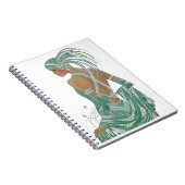 Glimpse of Elegance: Groene Rugloze Jurk Design Notitieboek (Rechterzijde)