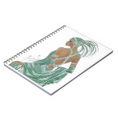 Glimpse of Elegance: Groene Rugloze Jurk Design Notitieboek (Linkerzijde)