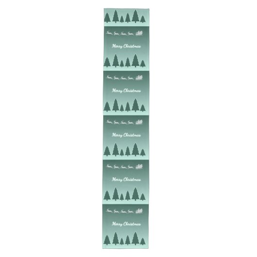 Glimweg Kerstmis Evergreen Kerstpad Medium Tafelloper (Voorkant)
