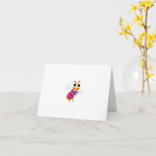 Glimworm Notecard Kaart (Gele Bloem)