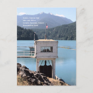 Glines Canyon Dam, Lake Mills, Washington Briefkaart
