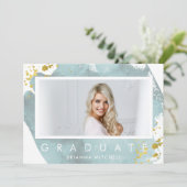 glinsterend Afstudeerder | Fotoafstudeerfeest Kaart (Staand voorkant)