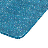Glinsterend Blauw & Zilver Glitter Snijplank (Hoek)