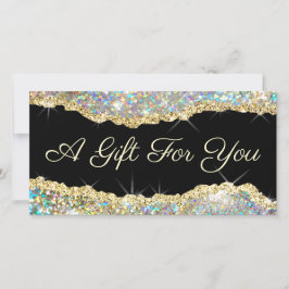 glinsterend gouden glitters cadeaubon