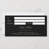 glinsterend gouden glitters cadeaubon (Achterkant)