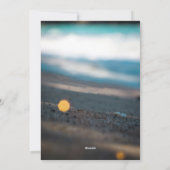 Glinsterend hart op het strand | Unieke romantisch Feestdagenkaart (Achterkant)