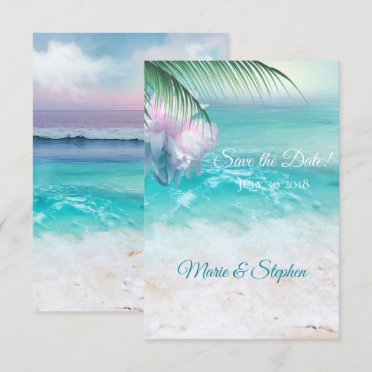 GLINSTEREND OCEAANWATER Save the Date (Voorkant / Achterkant)