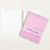 Glinsterend roze glitter minimalistisch design planner (Display)