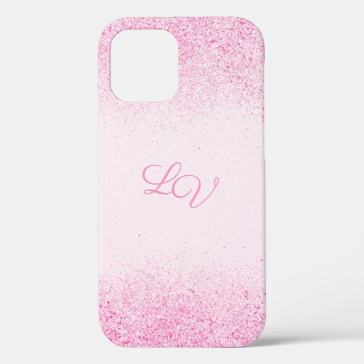 Glinsterend Roze Glitterstof Case-Mate iPhone Case (Achterkant)