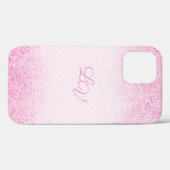 Glinsterend Roze Glitterstof Case-Mate iPhone Case (Achterkant (horizontaal))
